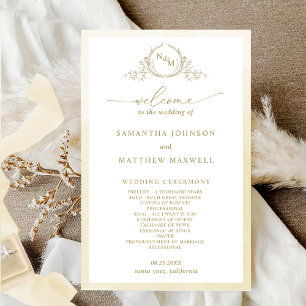 Elegantes Monogram Champagne