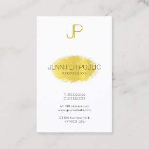 Elegantes Monogram Clean Design Trendy Moderne Sch Visitenkarte