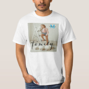 Elegantes Monogram Custom Dog Pet Baby Foto mit Na T-Shirt