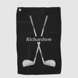 Elegantes Monogram Golf Totuch Golfhandtuch