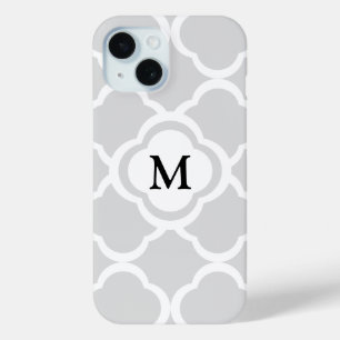 Elegantes Monogram Gray Muster Case-Mate iPhone Hülle