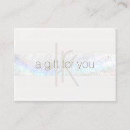 Elegantes Monogram Modernes Seashell Geschenkzerti Visitenkarte