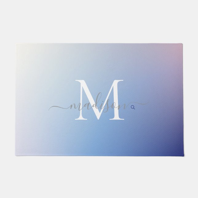 Elegantes Monogram Name Design - Feminine Script Fußmatte (Vorderseite)