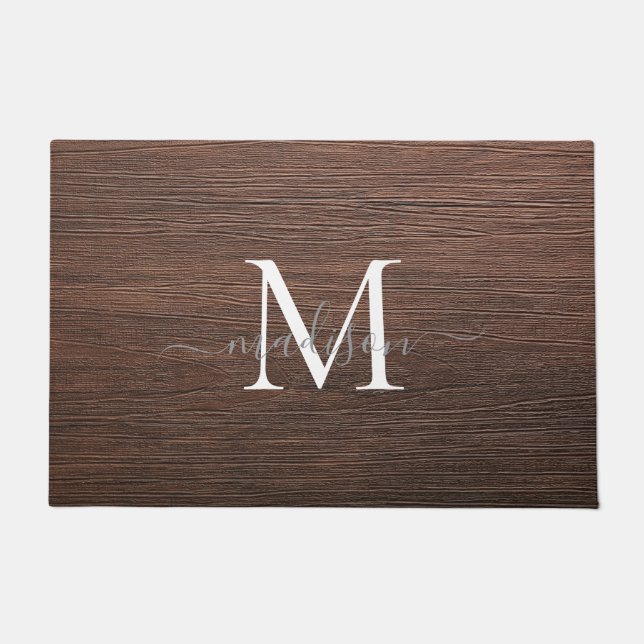 Elegantes Monogram Name Design - Feminine Script Fußmatte (Vorderseite)