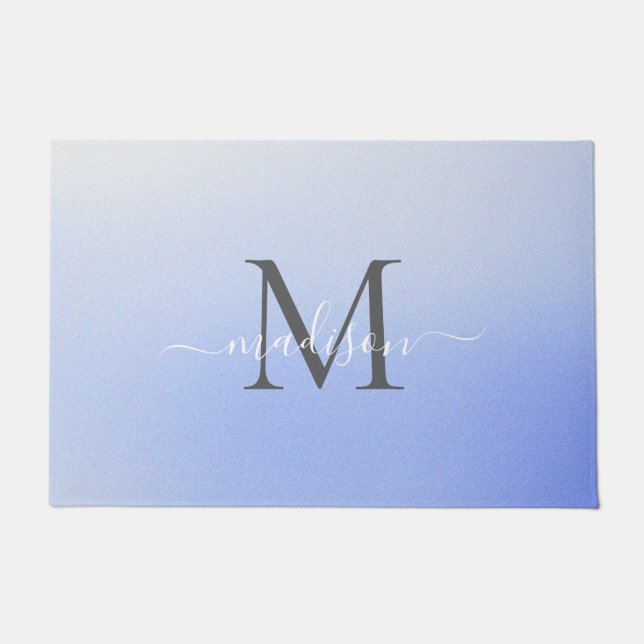 Elegantes Monogram Name Design - Feminine Script Fußmatte (Vorderseite)