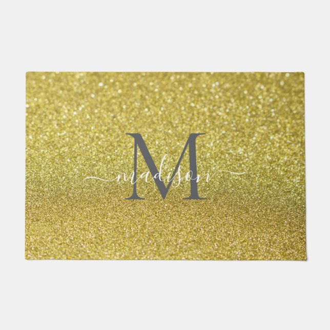 Elegantes Monogram Name Design - Feminine Script Fußmatte (Vorderseite)