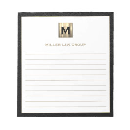 Elegantes Monogram Notepad Notizblock
