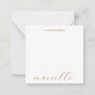 Elegantes Monogram Script Personalisiert Mitteilungskarte