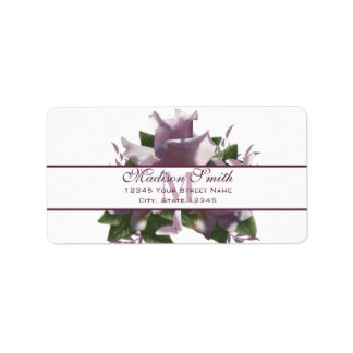 Elegantes Monogram White Floral Rücksendelabel Adressaufkleber