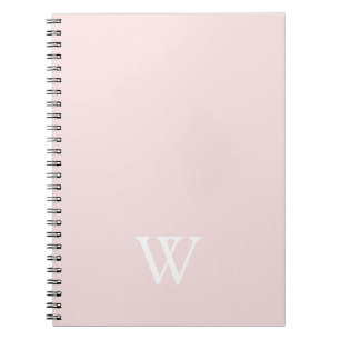 Elegantes Monogramm Anfangs Rosa Notizblock