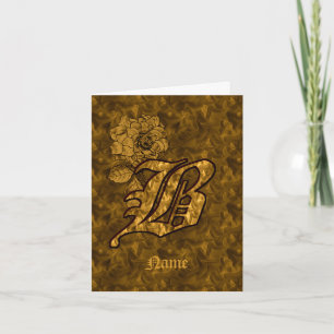 Elegantes Monogramm Anfangsbuchstabe B Gold Pfings