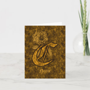 Elegantes Monogramm Anfangsbuchstabe C Gold Pfings