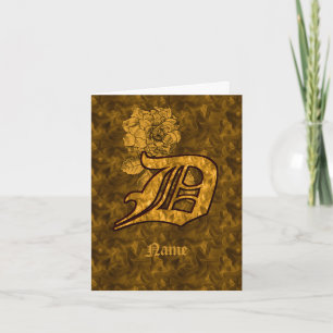 Elegantes Monogramm Anfangsbuchstabe D Gold Pfings