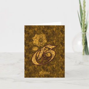Elegantes Monogramm Anfangsbuchstabe G Gold Pfings