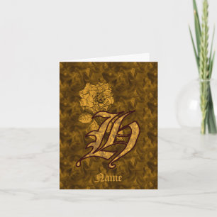 Elegantes Monogramm Anfangsbuchstabe H Gold Pfings