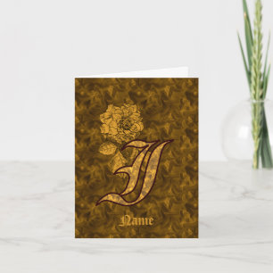 Elegantes Monogramm Anfangsbuchstabe I Gold Pfings