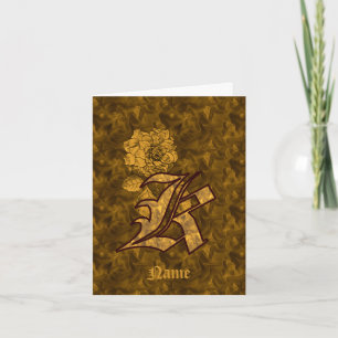 Elegantes Monogramm Anfangsbuchstabe K Gold-Pfings