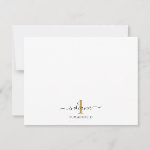 Elegantes Monogramm Anfangsbuchstabe Moderne Schri Mitteilungskarte