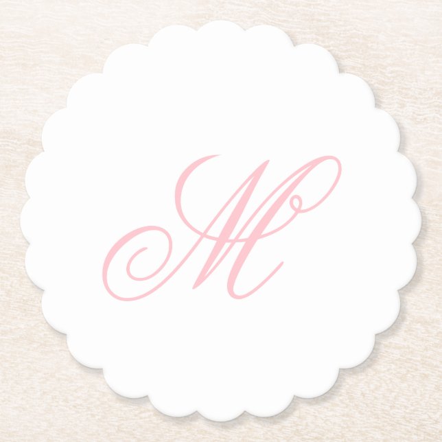 Elegantes Monogramm Anfangsbuchstabe  Untersetzer (Vorderseite)