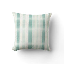 Elegantes Monogramm Aquarell Grün Creme Streifen