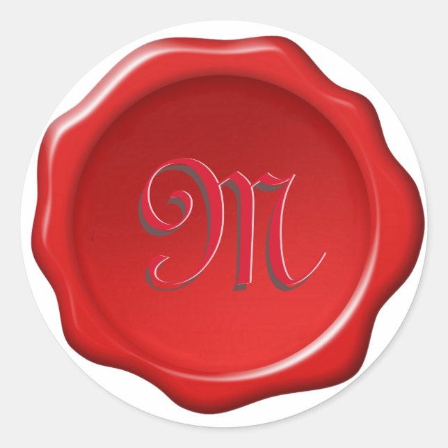 Elegantes Monogramm auf dem Aufkleber für das Sieg (Vorderseite)