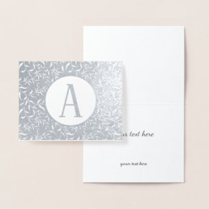 Elegantes Monogramm aus Gold oder Silber Folienkarte
