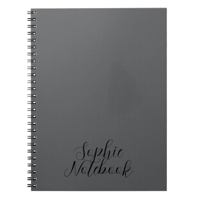 Elegantes Monogramm-Blumenmuster personalisierter  Notizblock (Vorderseite)