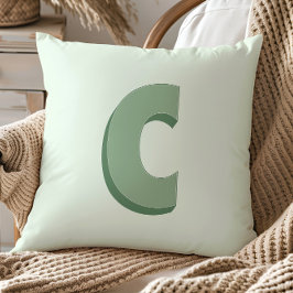 Elegantes Monogramm Buchstabe C personalisierte An Kissen