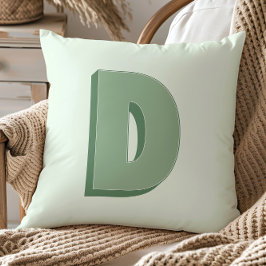 Elegantes Monogramm D personalisierter Anfangsbuch Kissen