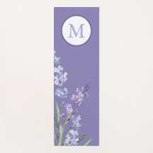 Elegantes Monogramm der Lila Lavendel-Blume