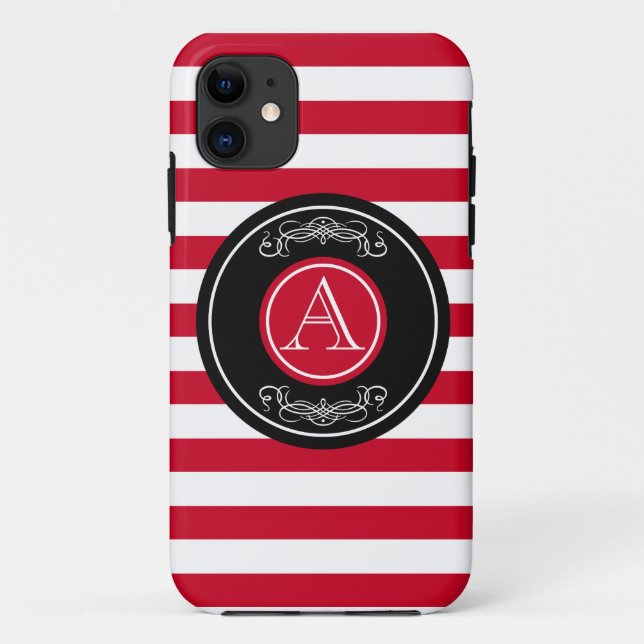 Elegantes Monogramm-Design Case-Mate iPhone Hülle (Rückseite)