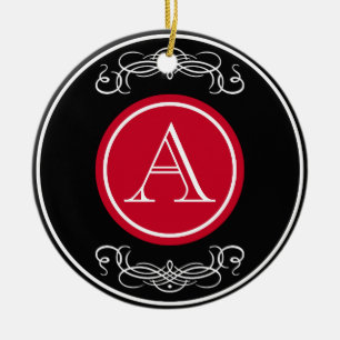 Elegantes Monogramm-Design Keramikornament