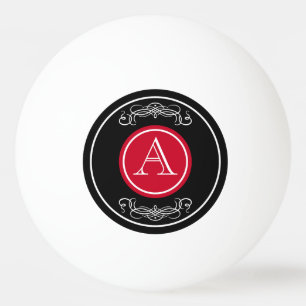 Elegantes Monogramm-Design Tischtennisball