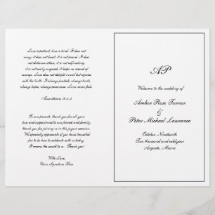 Elegantes Monogramm Formelles gefaltetes Hochzeits