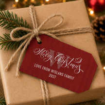 Elegantes Monogramm Frohe Weihnachten Kalligrafie 