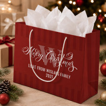 Elegantes Monogramm Frohe Weihnachten Kalligrafie 