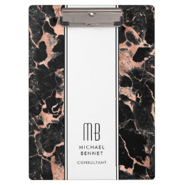 Elegantes Monogramm-Geschäft Klemmbrett