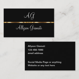 Elegantes Monogramm Geschäft Professionell Visitenkarte
