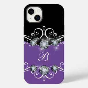 Elegantes Monogramm Glitzy Bling  Case-Mate iPhone 14 Plus Hülle