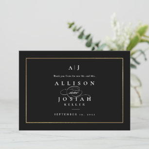 Elegantes Monogramm Goldene Hochzeit