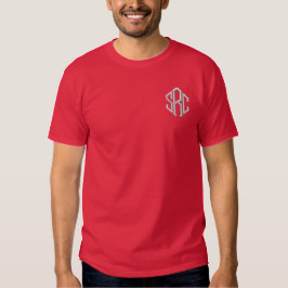 Elegantes Monogramm-Initial besticktes Shirt