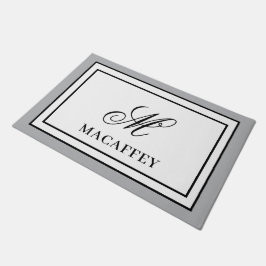 Elegantes Monogramm-Initial Fußmatte