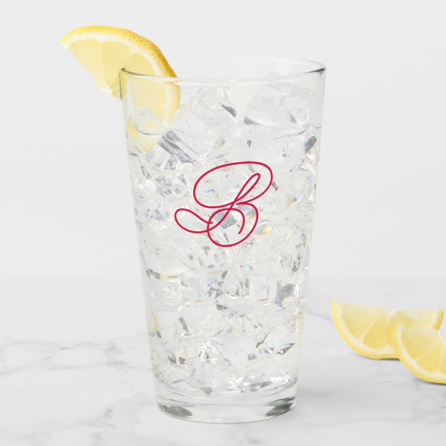 Elegantes Monogramm-Initial-Typografie-Logo  Glas (Vorderseite Ice)