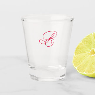 Elegantes Monogramm-Initial-Typografie-Logo Schnapsglas