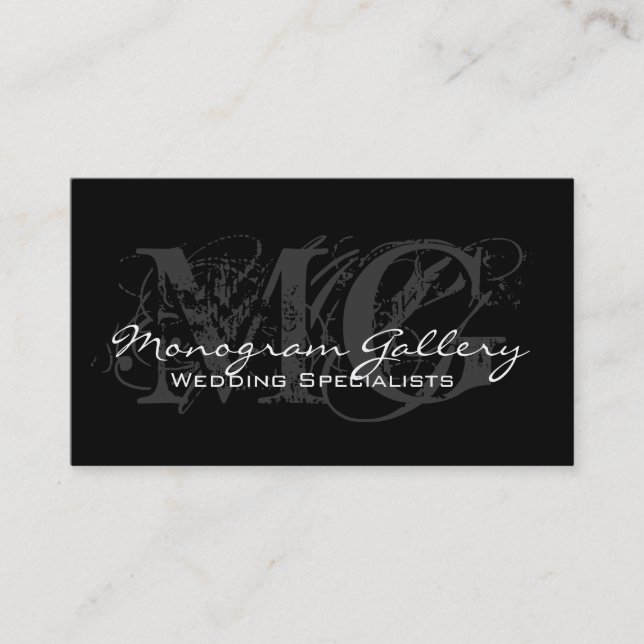 Elegantes Monogramm-kundengerechte Visitenkarte (Vorderseite)