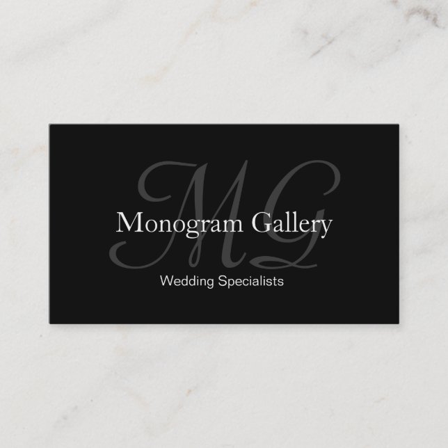 Elegantes Monogramm-kundengerechte Visitenkarte (Vorderseite)