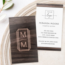 Elegantes Monogramm-Logo Foto minimalistisches dun