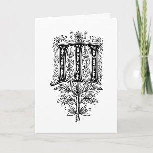 Elegantes Monogramm M Fantasie Buchstabe