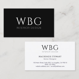Elegantes Monogramm Minimalistisches Berufliches G Visitenkarte