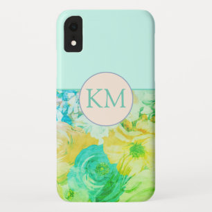 Elegantes Monogramm mit lackierter Frühlingsgrün Case-Mate iPhone Hülle